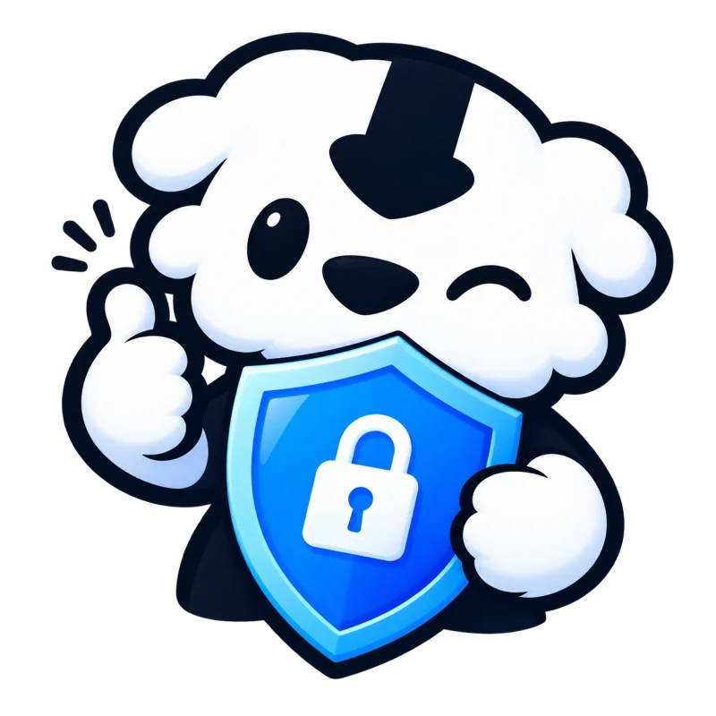 Талисман APPA VPN с голубым защитным щитом